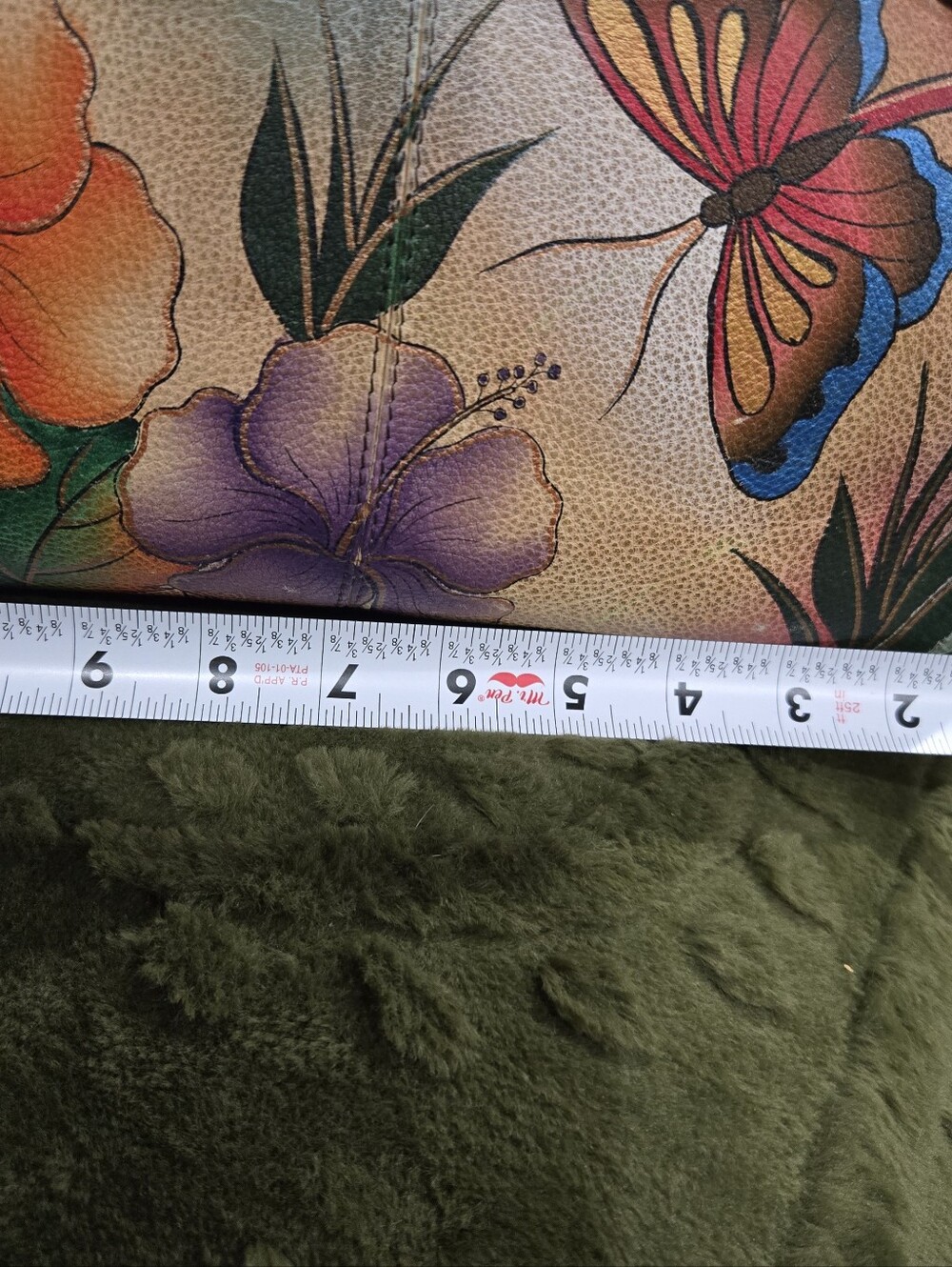 Awesome Anuschka Hand-Painted Floral Butterfly Satchel – Multicolor. GUC - Picture 13 of 16